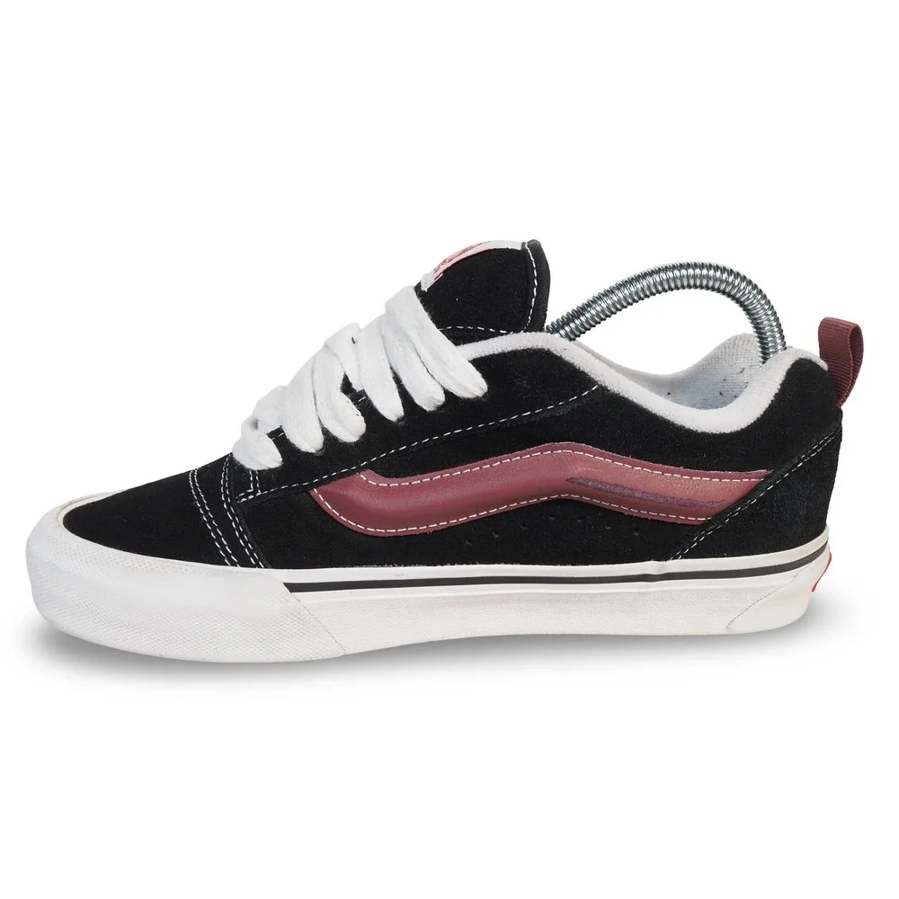 Vans Knu Skool Skate Shoes Black Port Suede Chunky Sneakers Womens 8.5 Mens 7